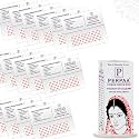 PERPAA Kumkum Velvet Round Bindi Box of 15 Flaps for Ladies Women Forehead Bindi (Stick On) (Size 9, Diameter 2mm, Red)