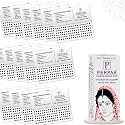 PERPAA Kumkum Velvet Round Bindi Box of 15 Flaps for Ladies Women Forehead Bindi (Stick On) (Size 7, Diameter 4mm, Black)