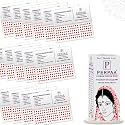 PERPAA Kumkum Velvet Round Bindi Box of 15 Flaps for Ladies Women Forehead Bindi (Stick On) (Size 7, Diameter 4mm, Red)