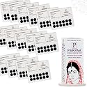 PERPAA Kumkum Velvet Round Bindi Box of 15 Flaps for Ladies Women Forehead Bindi (Stick On) (Size 1, Diameter 15mm, Black)