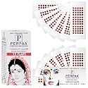 PERPAA Kumkum Velvet Round Bindi Box of 15 Flaps for Ladies Women Forehead Bindi (Stick On) (Size 5, Diameter 6mm, Light Maroon)