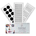 PERPAA Simple Plain Black Round Kumkum Forehead sticker Bindis Bindiya with Different Sizes for women Pack of 3 Flaps (PBF3_BR_Combo no. -35)
