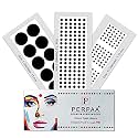 PERPAA Simple Plain Black Round Kumkum Forehead sticker Bindis Bindiya with Different Sizes for women Pack of 3 Flaps (PBF3_BR_Combo no. -40)