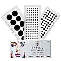 PERPAA Simple Plain Black Round Kumkum Forehead sticker Bindis Bindiya with Different Sizes for women Pack of 3 Flaps (PBF3_BR_Combo no. -36)