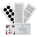 PERPAA Simple Plain Black Round Kumkum Forehead sticker Bindis Bindiya with Different Sizes for women Pack of 3 Flaps (PBF3_BR_Combo no. -37)