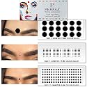 PERPAA Simple Plain Black Round Kumkum Forehead sticker Bindis Bindiya with Different Sizes for women Pack of 3 Flaps (PBF3_BR_Combo no. -50)