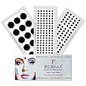 PERPAA Simple Plain Black Round Kumkum Forehead sticker Bindis Bindiya with Different Sizes for women Pack of 3 Flaps (PBF3_BR_Combo no. -36)
