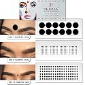 PERPAA Simple Plain Black Round Kumkum Forehead sticker Bindis Bindiya with Different Sizes for women Pack of 3 Flaps (PBF3_BR_Combo no. -35)