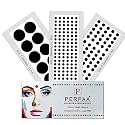 PERPAA Simple Plain Black Round Kumkum Forehead sticker Bindis Bindiya with Different Sizes for women Pack of 3 Flaps (PBF3_BR_Combo no. -36)