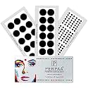 PERPAA Simple Plain Black Round Kumkum Forehead sticker Bindis Bindiya with Different Sizes for women Pack of 3 Flaps (PBF3_BR_Combo no. -36)
