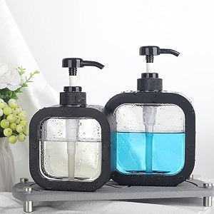 perperual handwash soap dispenser bottle for wash basin heavy duty abs plastic multipurpose liquid soap dispenser for bathroo kitchen sink wash basin shower gel shampoo refillable 1 pc black