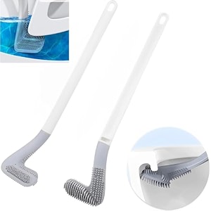 perpetual golf shape silicone water drop toilet brush and holder set wall mounted deep cleaning toilet bowl brush for bathroom toilet brush and holder 4 pcs