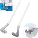 Perpetual Golf Shape Silicone Water Drop Toilet Brush and Holder Set, Wall Mounted Deep Cleaning Toilet Bowl Brush for Bathroom Toilet Brush and Holder 4 Pcs