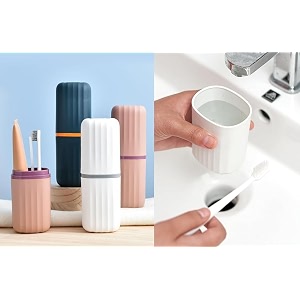 perpetual square toothbrush storage holder - multipurposetravel-friendly organizer for bathroom camping business trips amp school pack of 3