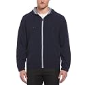 Perry Ellis Men's Long Sleeve Full Zip Golf Jacket With Hood, Stretch, Water-repellent, Sun Protection, Front Pockets