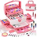 PERRYHOME Kids Makeup Set for Girl 56 Pcs Washable Real Cosmetic, Non-Toxic Frozen Toys Toddler Makeup Kit, 2026 New CPF Sustainable Materials Birthday Gift for 3 4 5 6 7 8 9 10 11 12 Year Old Girls