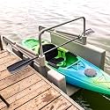 Personal Kayak Launch Station to Safely Launch Kayaks, Canoes, and Stand Up Paddle Boards, for Low-Profile Floating Docks, 85-Inch x 48-Inch x 50-Inch, Tan