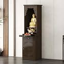 Personal Shrine Altar Table, Altar Table with Storage, Altar Cabinet, Meditation Prayer Table, Buddhist Altar, Meditation Chinese Buddha Niche Cabinet (40cm with partition)