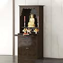 Personal Shrine Altar Table with Storage, Meditation Prayer Table, Buddhist Altar Cabinet, Meditation Chinese Buddha Niche Cabinet (70cm with partition)