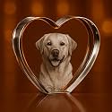 Personalized 3D Crystal Heart Figurine – Custom Photo Engraved Gift, Premium Crystal Keepsake for Anniversary, Wedding, Birthday, Couples & Loved Ones (large heart 5 * 4.5 * 2.5 inches)