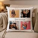 Personalized 4 Photo Pillow | Custom Picture Cushion | Photo Printed Pillow for Birthday, Anniversary, Wedding &amp; Special Occasions | Gift for Husband, Wife, Couple, Family &amp; Friends.