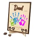 Personalized Best Dad Ever Gifts from Kids Custom Fathers Day Crafts Gifts Hands Down Sign - Personalized Fathers Day Dad Gift from Kids Daughter Son, Craft for Kid Classroom Toddlers