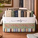 Personalized book basket, Book Basket For Women, Birthday Gifts For Besties, Sisters, gifts for book lovers