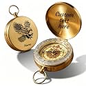 Personalized Brass Compass Engraved Compass Luminous for Husband Boyfriend Son Groomsmen Graduation Fathers Day