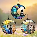 Personalized Cat Memorial Suncatcher – Custom Suncatcher with Name and Breed for Up to 3 Pets, Sympathy Gift for Pet Loss, Memorial Gift for Cat Lovers