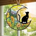 Personalized Cat Memorial Suncatcher/Ornament - Custom Name Cats Loss Memorial Christmas 2026 Ornament, Stained Glass Light Catcher Dog Sympathy Gift, Pet Remembrance Keepsake Memory Windows Hangings