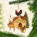 Personalized Chicken Ornament, Chicken Christmas Ornament, Custom Farm Name Ornaments, Chickens Farm Christmas Tree Ornaments, Gifts for Chickens Lovers - A8