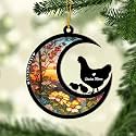 Personalized Chicken Ornament, Chicken Christmas Ornament, Custom Name Ornaments, Chickens Farm Christmas Tree Ornaments - A5