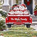 Personalized Christmas Cute Snowman Family On Truck 2D Flat Printed Yard Sign, Christmas Decor For Family, Grandparents