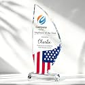 Personalized Crystal Trophy Award, Custom Awards and Trophies with Logo Photo Text, Teacher &amp; Employee Appreciation Gifts, Custom Plaque for Boss Coworker Teacher, Trophy Bulk