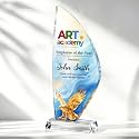 Personalized Crystal Trophy Award, Custom Awards and Trophies with Logo Photo Text, Teacher &amp; Employee Appreciation Gifts, Custom Plaque for Boss Coworker Teacher, Trophy Bulk