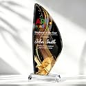 Personalized Crystal Trophy Award, Custom Awards and Trophies with Logo Photo Text, Teacher & Employee Appreciation Gifts, Custom Plaque for Boss Coworker Teacher, Trophy Bulk