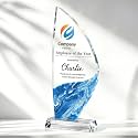 Personalized Crystal Trophy Award, Custom Awards and Trophies with Logo Photo Text, Teacher &amp; Employee Appreciation Gifts, Custom Plaque for Boss Coworker Teacher, Trophy Bulk