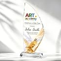 Personalized Crystal Trophy Award, Custom Awards and Trophies with Logo Photo Text, Teacher &amp; Employee Appreciation Gifts, Custom Plaque for Boss Coworker Teacher, Trophy Bulk