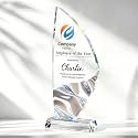 Personalized Crystal Trophy Award, Custom Awards and Trophies with Logo Photo Text, Teacher & Employee Appreciation Gifts, Custom Plaque for Boss Coworker Teacher, Trophy Bulk