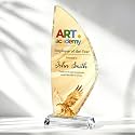 Personalized Crystal Trophy Award, Custom Awards and Trophies with Logo Photo Text, Teacher & Employee Appreciation Gifts, Custom Plaque for Boss Coworker Teacher, Trophy Bulk