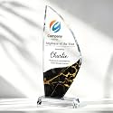 Personalized Crystal Trophy Award, Custom Awards and Trophies with Logo Photo Text, Teacher & Employee Appreciation Gifts, Custom Plaque for Boss Coworker Teacher, Trophy Bulk