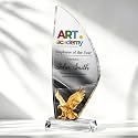 Personalized Crystal Trophy Award, Custom Awards and Trophies with Logo Photo Text, Teacher & Employee Appreciation Gifts, Custom Plaque for Boss Coworker Teacher, Trophy Bulk