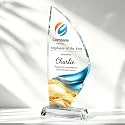Personalized Crystal Trophy Award, Custom Awards and Trophies with Logo Photo Text, Teacher &amp; Employee Appreciation Gifts, Custom Plaque for Boss Coworker Teacher, Trophy Bulk