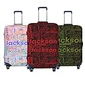 Personalized Custom Luggage Cover Personalized Double-Sided Suitcase Cover Add Your Name Design Travel Protector Elastic Washable Baggage Covers L Fit Baggage Size 25-28 In