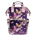 Personalized Diaper Bag Backpack Gift Watercolor Pink Butterfly Large Capacity Nappy Bag: Designed for Travel &amp; Everyday Use