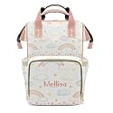 Personalized Diaper Bag Backpack Gift Watercolor Rainbow Star Cloud Ultimate Nappy Bag: Spacious, Waterproof &amp; Perfect for Travel