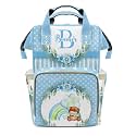 Personalized Diaper Bag Backpack Gift Watercolor Floral Wreath Dot Rainbow Bear Large Capacity Nappy Bag: Designed for Travel &amp; Everyday Use