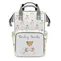 Personalized Diaper Bag Backpack Gift Watercolor Star Teddy Bear Cloud Ultimate Nappy Bag: Spacious, Waterproof &amp; Perfect for Travel