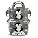 Personalized Diaper Bag Backpack Name Watercolor Penguin Star Cloud Large Capacity Nappy Bag: Designed for Travel &amp; Everyday Use
