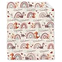 Personalized Dinosaurs Rainbow Blanket Gift,Custom Dinosaur Blanket